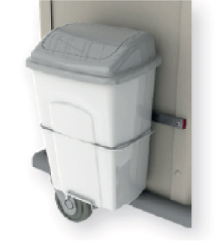 Waste container with lid